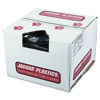 Jaguar Plastics R3858H Repro Low-Density Can Liners, 1.5 Mil, 38 x 58, Black, 10 Bags Per Roll (Case of 10 Rolls)