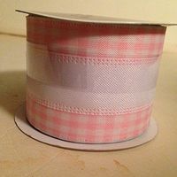 Pink & White Chex Wired Ribbon 2.5" x 25'