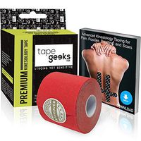 TapeGeeks Kinesiology Sports Tape (Red, Regular 5cm x 5m)