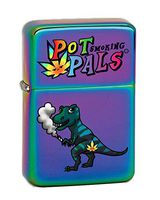 Hat Shark Pot Smoking Pals T-Rex Vector KGM Thunderbird Vintage Lighter - Prizm Finish