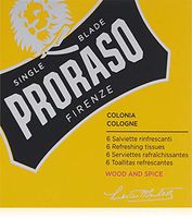 Proraso Refreshing Cologne 6 Piece Tissue Set, Wood/Spice, 0.1 lb.