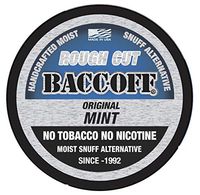 BaccOff, Original Mint Rough Cut, Premium Tobacco Free, Nicotine Free Snuff Alternative (1 Can)