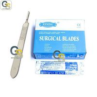 G.S 100 Scalpel STERILE Blades #12 with Free Scalpel Handle #3