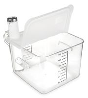 EVERIE Collapsible Hinged Sous Vide Container Lid Compatible with Breville ChefSteps Joule Sous Vide Cooker and 12,18,22 Quart Rubbermaid Container (Corner Mount)