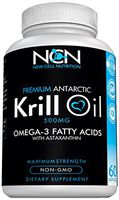 100% Pure Antarctic Krill Oil Omega 3 with Astaxanthin by NCN New Cell Nutrition Easily Absorbed EPA, DHA 1000 mg/2 Capsules
