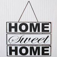 20" X 16" X .5" Wood Sign (Home Sweet Home) White/Black – Model Number – 18887