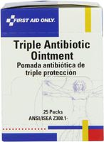 First Aid Only Triple Antibiotic Ointment Pack, 0.5 Gram, 25-Count Boxes (Pack of 3)