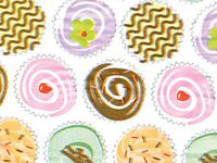 CUPCAKES Tissue Paper240~20"x30" Sheets Recycled (1 unit, 240 pack per unit.)