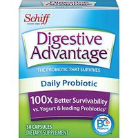 Daily Probiotic Capsule - Digestive Advantage 30 Capsules, Survives 100x Better, Lessens Bloating, Calcium, Promotes Digestive Health and Gut Flora (2 Pack)