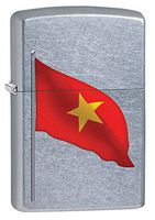 Zippo Lighter: Vietnam Flag - Street Chrome 77337