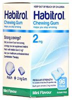 Habitrol Nicotine Gum 2mg Mint Flavor (96 Pieces, 1 Box) Fresh