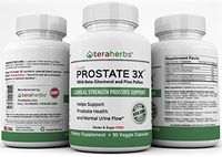 Tera Herbs Prostate Supplement for Prostate Health to Promote Healthy Urination and Block DHT with Beta Sitosterol (3 Pack) (270 Veg Capsules)