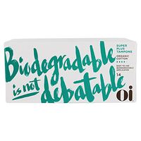 Oi Organic Cotton Tampons, Biodegradable, Super Plus, 14 Tampons
