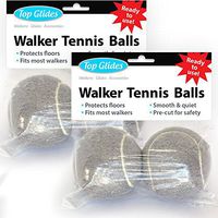 Top Glides Precut Walker Tennis Ball Glides - Gray - 2 Pairs