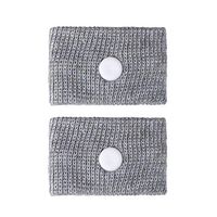 general3 2Pcs Travel Profession Supply Motion Sickness Wrist Band Anti Nausea Anti Corona Wristband for Car Sea Plane Boat (Gray)