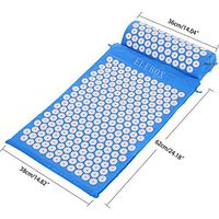 ELEBOX Acupressure Mat,Bed Grounding Mat Acupuncture Needles Back and Neck Pain Relief for Yoga and Travel,Relieves Stress,Lower Back Pain Relief (Blue)