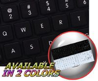 MAC ENGLISH NON-TRANSPARENT KEYBOARD STICKER ON BLACK BACKGROUND FOR LAPTOP