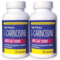 Twin Pack L - Carnosine Mega 1000 Maximum Potency Formula Now 120 Caps Total