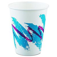 SOLO 378JZ-00055 Jazz Design Single-Sided Poly Coated Paper Hot Cup, 8-oz. Capacity (20 Packs of 50 Cups)