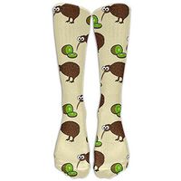 Mens&Womens Kiwi Bird And Kiwi Fruit Funny Pattern Novelty Crew Socks Athletic Socks Long Tube Stockings One Size Fits All