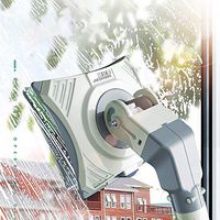 LZH FILTER Household Window Cleaner, Magnetic Cleaner + Telescopic Rod 2 in 1, Removable, 360 ° Rotation, for French Window/High-Rise Windows/Big Window