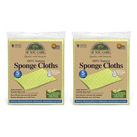 IF YOU CARE 100% Natural Sponge Cloths, 5 Count (Pack of 2)