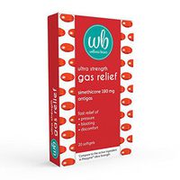 Wellness Basics Ultra-Strength Gas Relief Simethicone 180 Mg Soft Gel, 20 Count