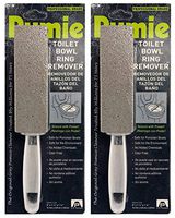 Pumie Toilet Bowl Ring Remover, TBR-6, Pumice Stone with Handle, Removes Unsightly Toilet Rings and Stains from Toilets; Sinks; Tubs; Showers, Safe for Porcelain, Pack of 2