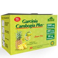 BEST Garcinia Cambogia 2000mg per Serving - 60%HCA PLUS Chromium 400mcg - Powder Supplement By ALFA VITAMINS - Premium Quality Source of WEIGHT LOSS,VitaminC 100%DV -PURE NATURAL FAT BURNER-30 Sachets