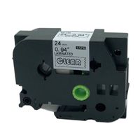 QPMY 1 Pack Compatible for Brother P-Touch Laminated Tze TZ Label Tape Cartridge 24mm x 8m (TZe-155 White on Clear)