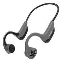 Tayogo Bone Conduction Mp3 Player Headphones, 8GB Memory Storage Holds Music Audio Books, Open Ear for Running, Sports, Fitness - Grey