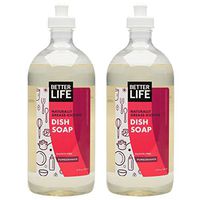 Better Life Sulfate Free Dish Soap, Tough on Grease & Gentle on Hands, Pomegranate, 22 Ounces (Pack of 2), 24069