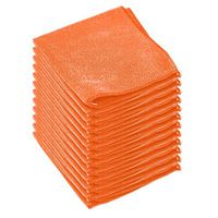 Size12" X 12" Microfiber Cleaning Cloth Towel Absorbent No Scratch Polishing Detailing Rags 12 pcs.Orange