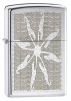 Zippo 250 No. 4 Luxury High Polish Chrome Lighter, Silver, 5 1/2 x 3 1/2cm