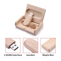 FAgdsyigao 4GB 8GB 16GB 32GB 64GB Wooden Box Mini U Disk, USB Flash Drive Memory Stick for PC Computer 8G