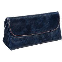 4th Generation Leather Pipe Tobacco Pouch ~ Choose Your Style (Navy Blue Single Combo)