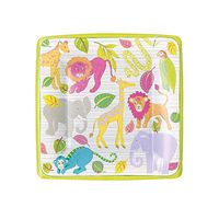 Caspari Madagascar Square Paper Salad & Dessert Plates - Pack of 8