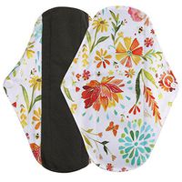Voberry® Reusable Bamboo Cloth Washable Menstrual Pad Mama Sanitary Towel Pad (M, Green) (L, Multicolor)