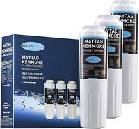 Aqua Blue UKF8001 Replacement For Whirlpool Maytag,UF8001,4396395, EDR4RXD1, Pur Filter 4, Kenmore 46-9005, Refrigerator Water Filter Nsf Certified 3-Pack