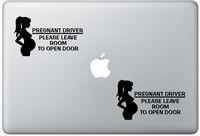 Pregnant Driver Door Baby ArcDecals78602508 Set Of Two (2x) , Decal , Sticker , Laptop , Ipad , Car , Truck