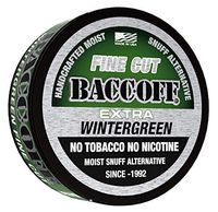 BaccOff, Extra Wintergreen Fine Cut, Premium Tobacco Free, Nicotine Free Snuff Alternative (1 Can)