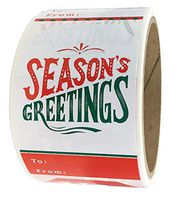 Christmas Gift Tags Holiday Present Stickers Red and Green 4 Different Designs 2 x 3 Inch 100 Total Labels