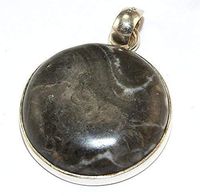 Sterling Silver Brown and Grey Gemstone Pendant Jewellery PEND493