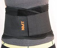 Back Brace by NMT ~ Lumbar Support Black Belt ~ Posture Corrector ~ Arthritis, Pain Relief, Sciatica, Scoliosis ~ Physical Therapy for Women-Men ~ 4 Adjustable Sizes-'XXL' Fits Waist 45-50" (115-127cm