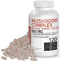 Triple Mushroom Complex - Maitake - Reishi - Shiitake - Powerful Antioxidant and Immune System Booster - Full Spectrum Mushroom Complex - 600 mg Capsules - 120 Count