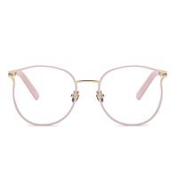 Blue Light Filter Computer Glasses for Blocking UV Headache Anti Eye Eyestrain Transparent Lens VL9007 Pink Frame
