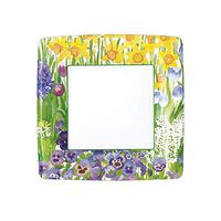 Caspari Easter Garden Square Paper Salad & Dessert Plates - 16 Count
