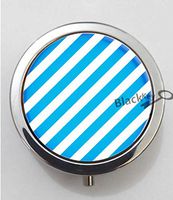 BlackKey Candy Stripe Print 3-Compartment Decorative Pocket Gift Box Case Organizer for Pill, Color 1 -790