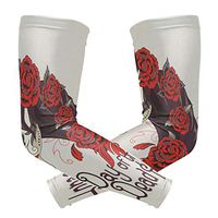 LEVEIS Day of Dead Horse Arm Sleeves UV Protection for Men Women Sunblock Protective Gloves Running Golf Cycling Driving Long Arm Cover 1 Pair