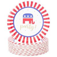 Republican Party Election Plates (7 in, 48 Pack)